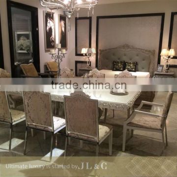 AT02-32 Handmade Dinning Table Stainless Steel Stand from JL&C Luxury Furniture Latest Designs (China Supplier)