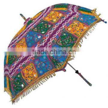 Traditional colorful Indian Sun Umbrella Parasol