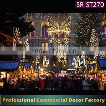 Customize commercial pole mounted LED star decoration for new year