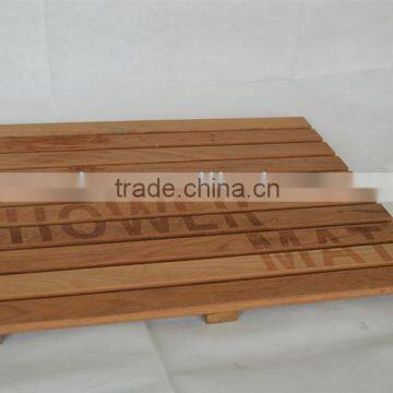 teak wooden shower room mat FSC approved