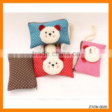 Creative Cute Dot Bear Fabrics Woman Coin Wallet Wholesale ZTCW-0020