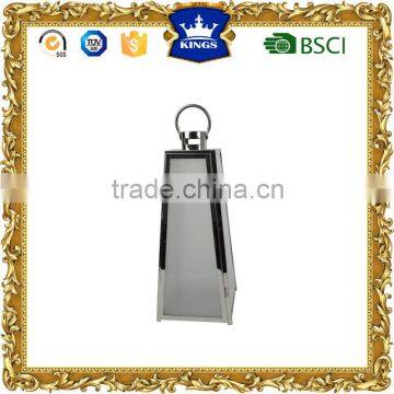 Decorative outdoor standingStainless steel lantern with PVC panel