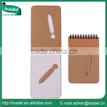 Hot selling eco cheap mini notebook with pen