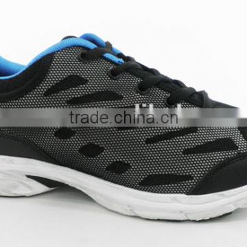 Black PU+ Mesh Sports Shoes Breathable Durable EVA Outsole