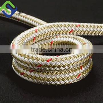 Double braid polyester white/black anchor rope