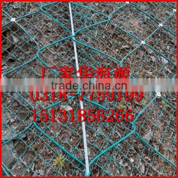 pvc coated wire rope netting slope protection system galvanized rockfall netting