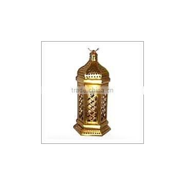 golden moroccon metal lantern