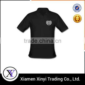 Fashion brand black cheap custom made polo shirts