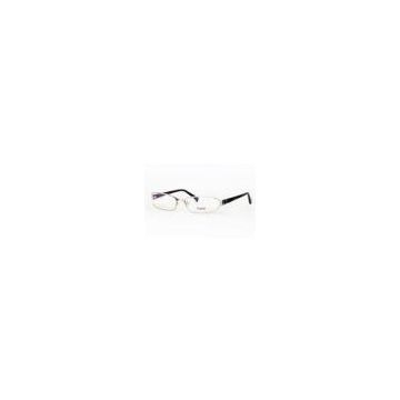 Full Rim Metal Dixon Optical Frames For Girls , Silver And Black Oval Shaped