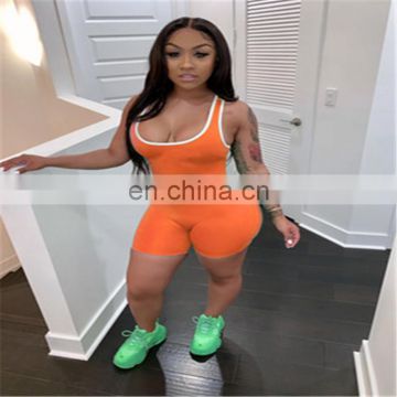 Sexy Jumpsuits Women Summer Fashion Sling Solid Tight Sets For Ladies