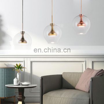 new design ceiling light clear glass nordic lanterns pendant lamp