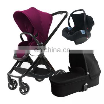 3 in 1 baby luxury leather stroller