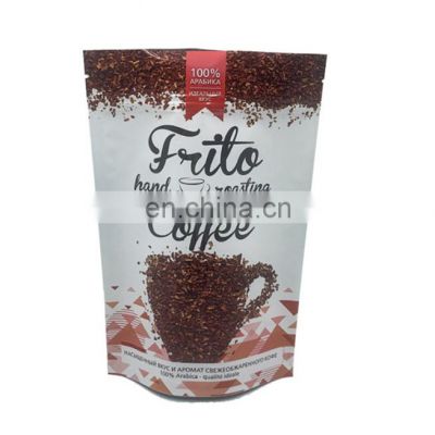 100g 250g 500g 1000g 2500g Plain Foil Coffee Bags With Flat Bottom Pouches With Valve
