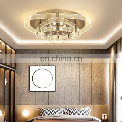 New Product Indoor Decoration Luxury K9 Crystal Bedroom Living Room Modern LED Ceiling Lamp