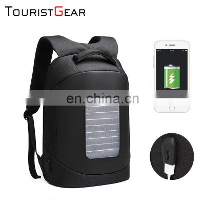 2020 new design business USB laptop backpack bag travel bag, solar panel backpack Solar backpack