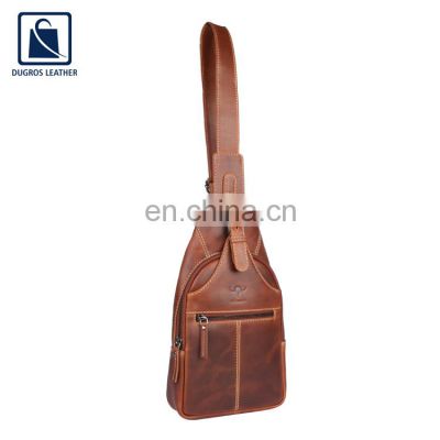 Anthracite Fitting Cotton Lining Material Zipper Closure Type Genuine Leather Crossbody Bag at Wholesale Price