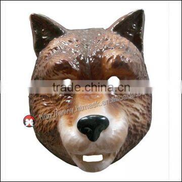 Brown dog head animal party mask