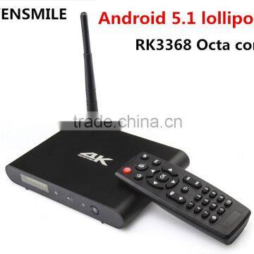 VENSMILE OEM RK3368 Octa core T051 4K Android 5.1 tv box