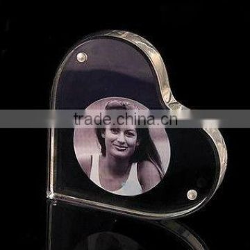 magnetic heart shaped acrylic photo frame/picture frame