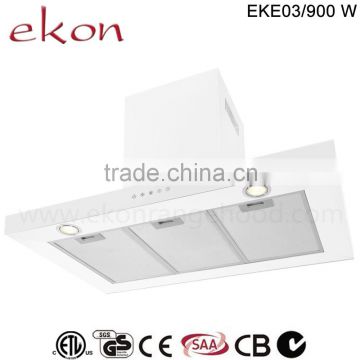 SAA CE CB GS Approved White Color Wall Mount 90cm Designer Cooker Hood