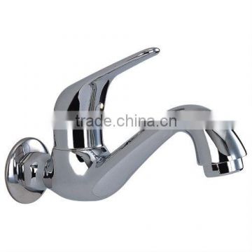 High Quality Basin Brass Cold Water Faucet, Polish and Chrome Finish, Wall Mounted