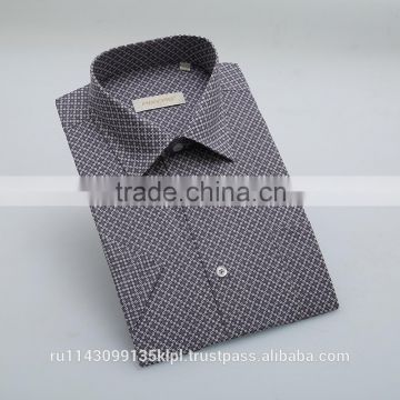 Wholesale fashionable mini-plaid short sleeve mens dress shirt