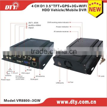 china dvr manufacturer 4 ch hdd sd card recording optional 3g sim card mdvr,VR8800-3GW