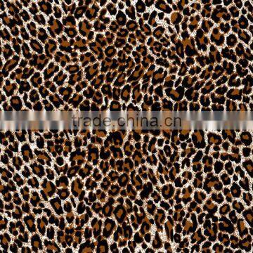 polyester leopard print taffeta fabric for many use