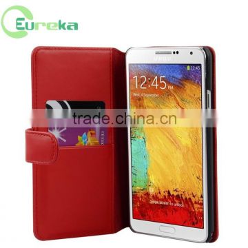 Top quality flip wallet mobile phone leather case for Samsung galaxy Note 3