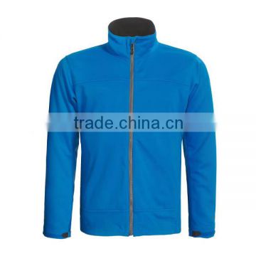 Hot selling breathable blue Wholesale waterproof softshell jacket
