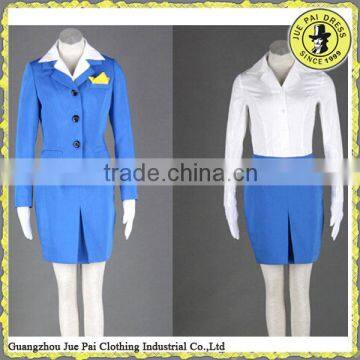 Hot Sexy Airline Uniform Custom Airline Stewardess Uniform Manufacture