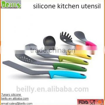Amazon Wholesale Kitchen Utensils Food Grade Silicone Cooking Tool Utensil Set