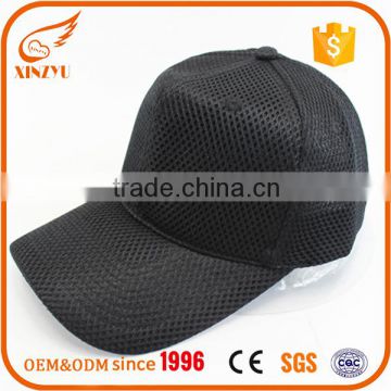 Stylish wholesale black hats fitted blank mesh baseball trucker cap