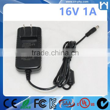 DOE VI AC Converter Adapter DC 16V 1A LED Power Supply Charger YHY-16001000