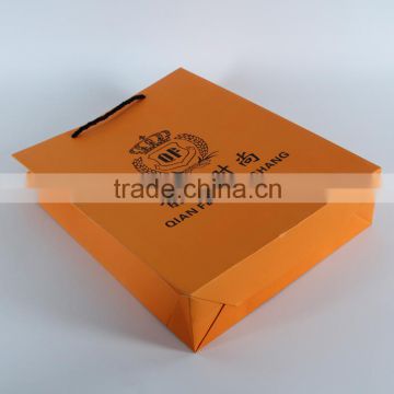 Fancy imitation leather paper gift bags with custom logo print