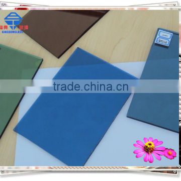 China hot sale Reflective glass price /Dark blue reflective glass/coated reflective glass price/
