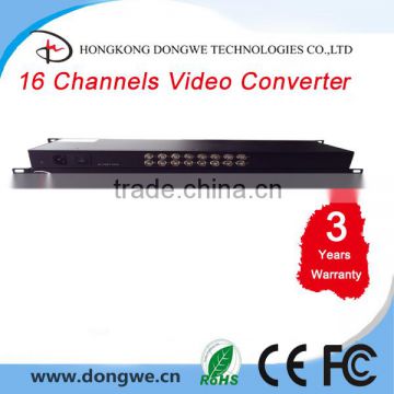 16 Channels SD Video Converter 1 channel reversed data single mode,20km