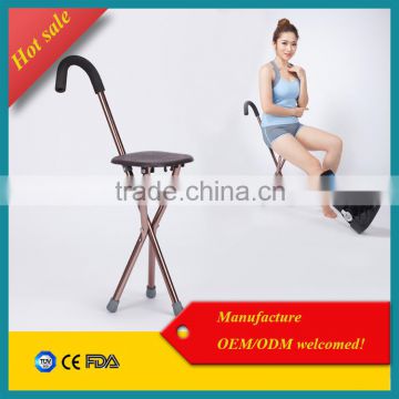 Dependable walking tools with seat foldable disabled cane walker with factory price