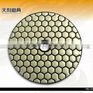 dry polishing pads used on handled grinder for marble