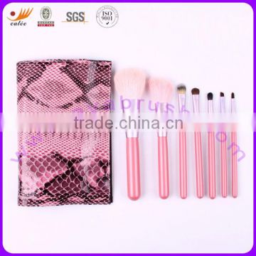 7pcs Pink Travel Cosmetic Brush Economical set with Special Pouch