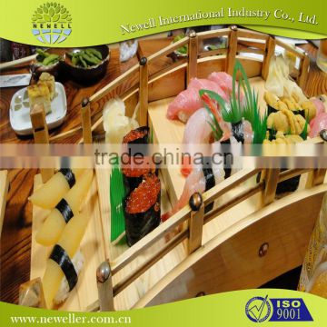 natural color durable wood sushi bridge food container from china