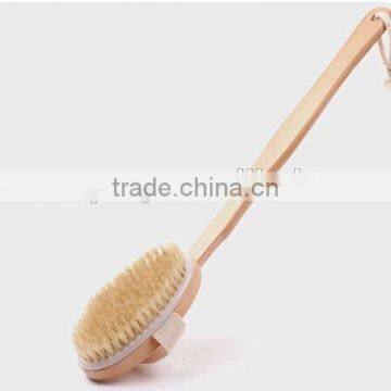 Bristle detachable long handle wooden bath body back brush