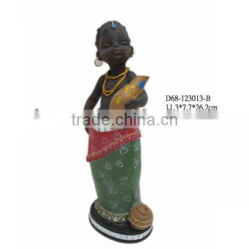 African resin lady figurine