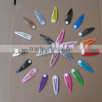 hair snap clip with glue pad in mixed colors