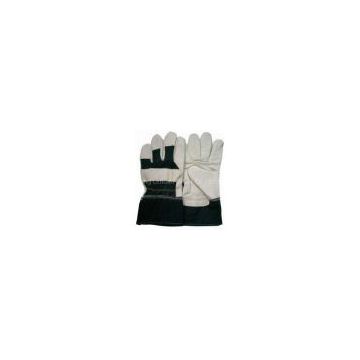 White pasted full palm with cuff firm grip Furniture Leather Work Glove 603FJL