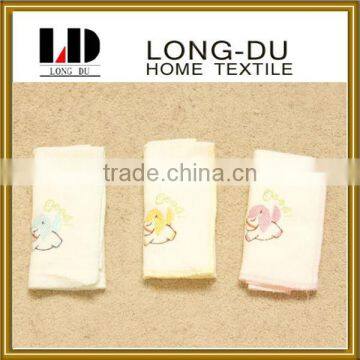 hot sale pony pattern white soft babies' cotton gauze handkerchief