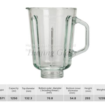 good quality blender spare part Blender Glass Jug vasos de vidrio A571