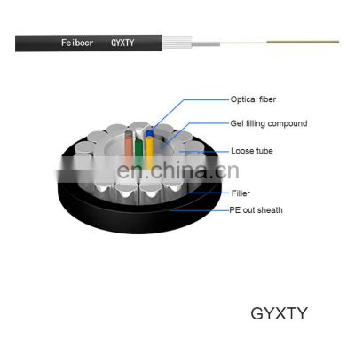 Telecommunication Use aerial uni-tube GYFXTY/GYXTY sm steel wire armoured rat proof 4 core G652D price cable optic fiber