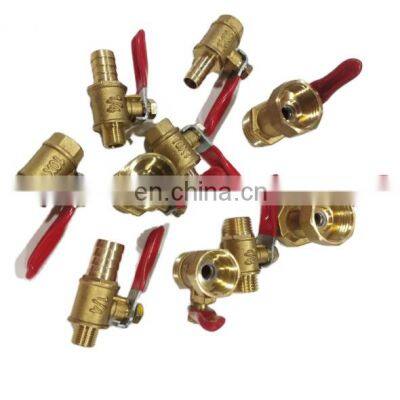 Most Popular Temperature Little Red Handle Switch Brass Ball Valve Gate For Water Pipe