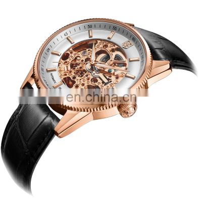 Famous Brand Horloge En Cuir Orologio Automatico Watches Men Wrist Wholesale Brand Rose Gold Case Automatic Mens Luxury Watch